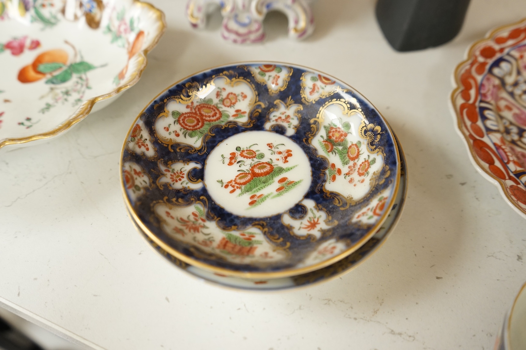 18th century and later ceramics to include first period Worcester, a Doulton ‘Peace’ figurine, Toby jug, etc